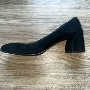VANELi Black Suede Block Heel Pumps